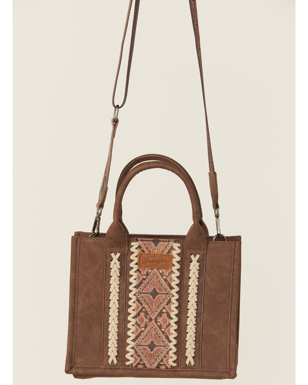 Image #2 - Wrangler Women's Boot Barn Exclusive Braided Crossbody Purse, Brown, hi-res