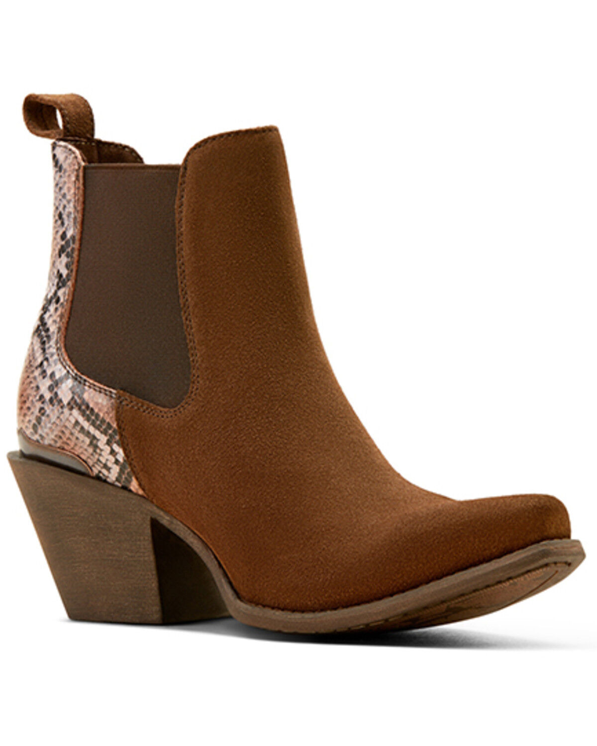 Image #1 - Ariat Women's Bradley Western Booties - Snip Toe, Brown, hi-res