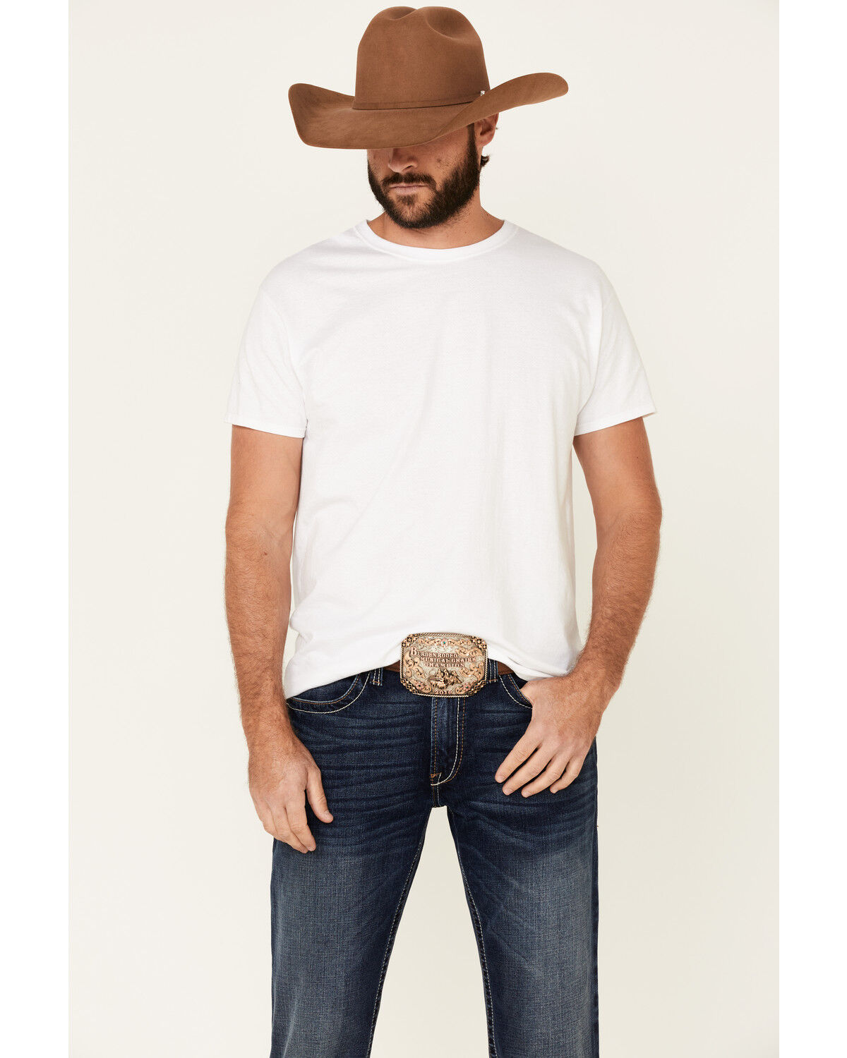 Image #2 - Ariat Men's M4 Denali Malone Dark Stretch Stackable Relaxed Straight Jeans, Blue, hi-res