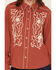 Image #3 - Kimes Ranch Women's Stevie Floral Embroidered Long Sleeve Pearl Snap Western Shirt, Red, hi-res