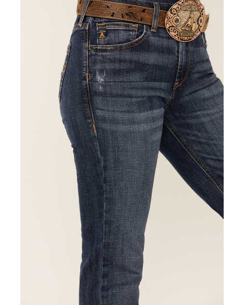 Image #2 - Ariat Women's Siren Dark Wash High Rise Juliana Slim Stretch Trouser Jeans , Dark Wash, hi-res