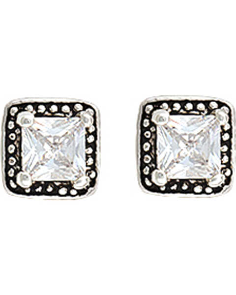 Montana Silversmiths Women's Star Lights Western Princess Earrings, Antique Silver, hi-res