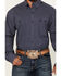 Image #3 - George Strait By Wrangler Men's Geo Print Long Sleeve Button-Down Stretch Western Shirt, Navy, hi-res