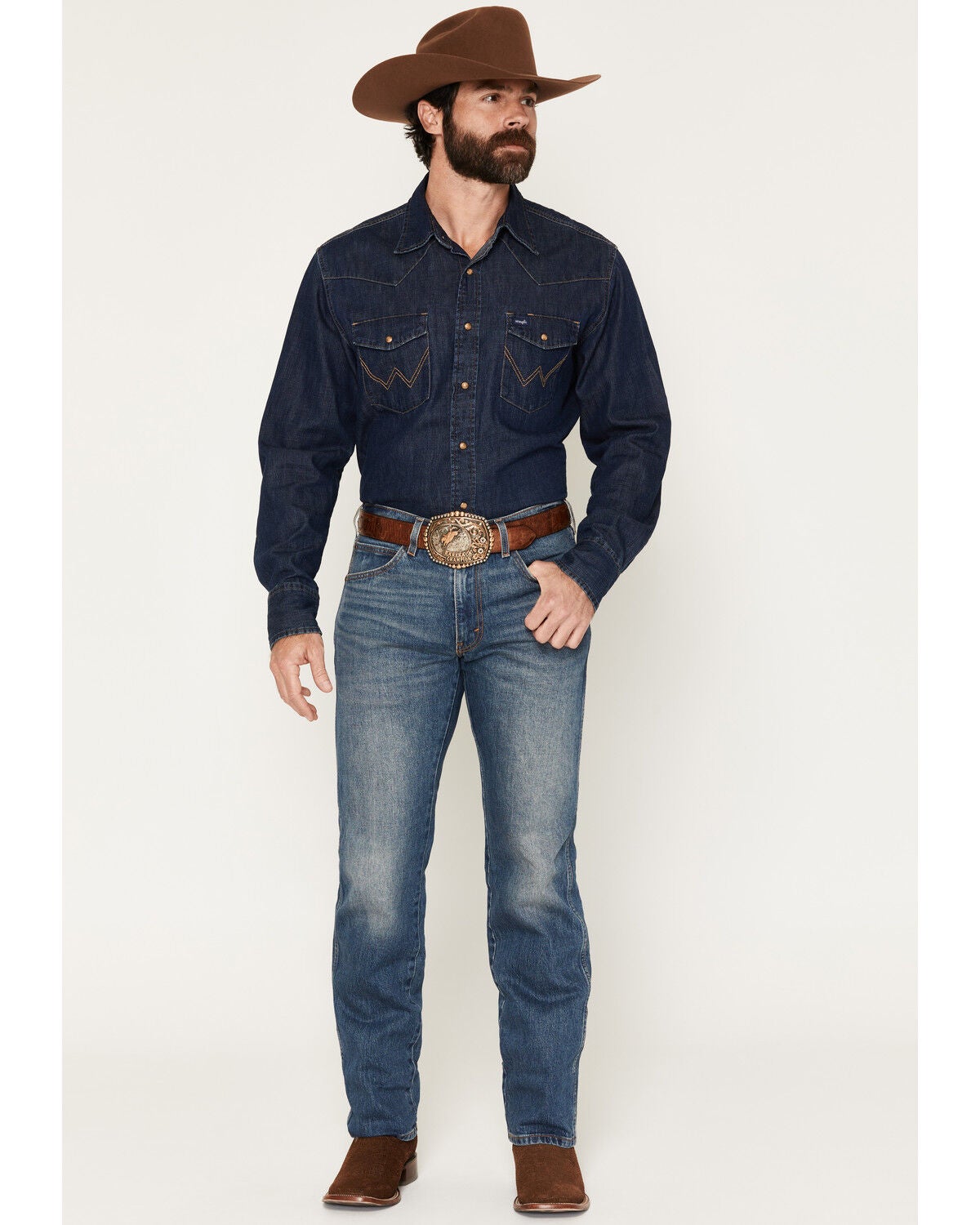 Image #1 - Wrangler 20X Men's Topsail Medium Wash Slim Vintage Bootcut Stretch Denim Jeans, Medium Wash, hi-res