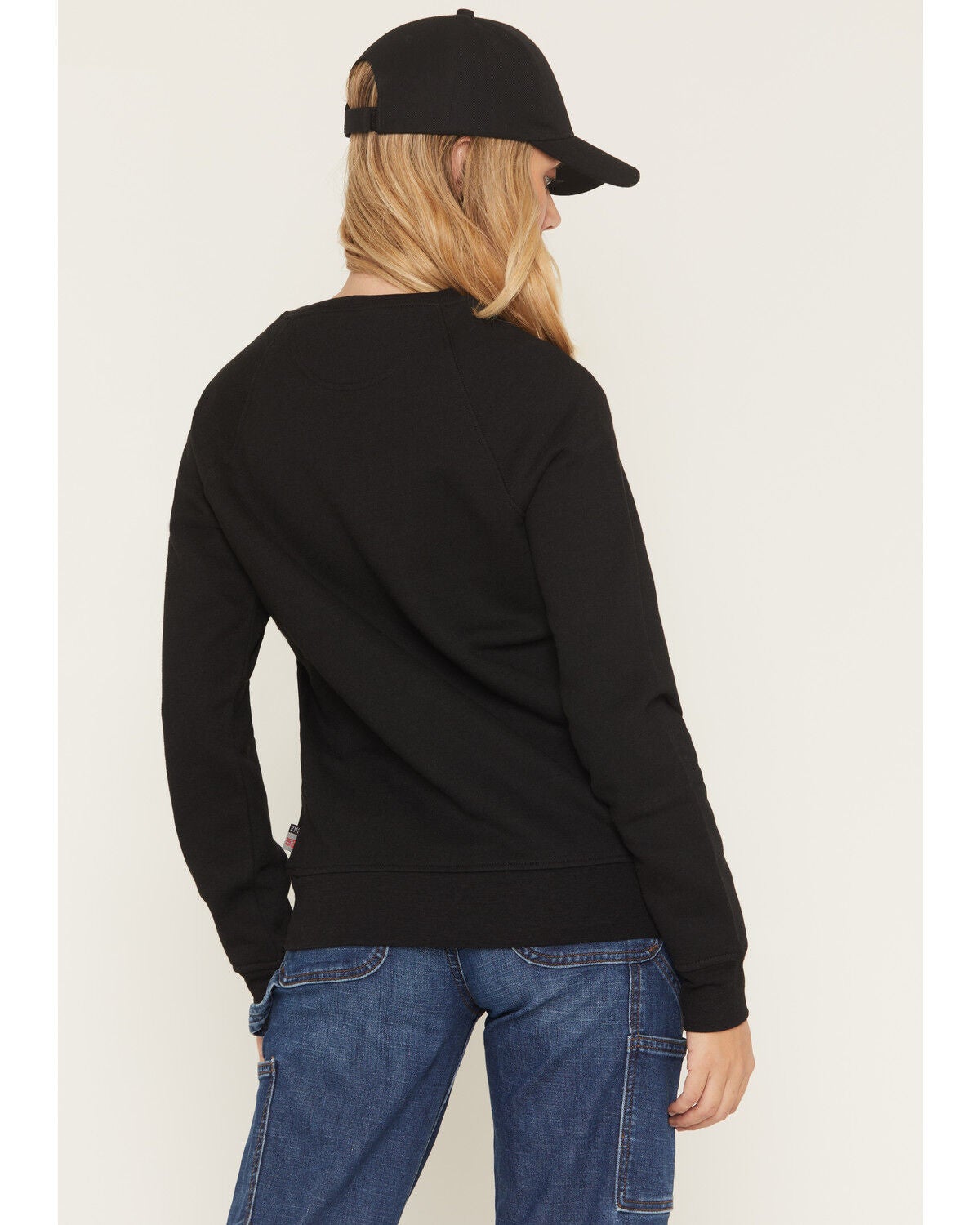Image #4 - Carhartt Women's FR Force&reg; Relaxed Fit Midweight Logo Sleeve Graphic Sweatshirt, Black, hi-res