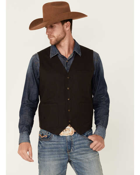 Image #1 - Moonshine Spirit Men's Heather Brown Ridgeline Button-Front Vest , , hi-res