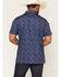 Image #4 - Rock & Roll Denim Men's Game Day Short Sleeve Snap Polo, Navy, hi-res