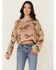 Image #1 - Rock & Roll Denim Women's Horse Print Sweater, Beige, hi-res