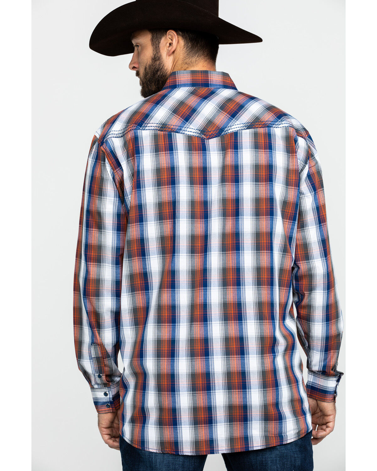 Image #2 - Cowboy Hardware Men's Multi Large Plaid Long Sleeve Western Shirt, , hi-res