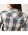 Image #2 - Roper Women's Plaid Print Long Sleeve Snap Western Shirt, Cream/brown, hi-res