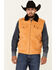 Cinch Men's Gold Sherpa-Lined Corduroy Zip-Front Vest , Brown, hi-res