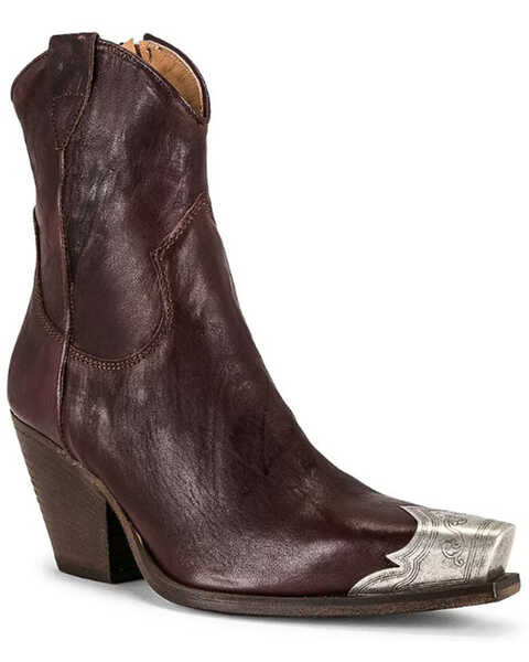 Image #1 - Free People Women's Brayden Leather Western Boot - Snip Toe , Brown, hi-res