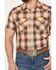 Image #3 - Pendleton Men's Frontier Plaid Print Short Sleeve Western Snap Shirt, Rust Copper, hi-res