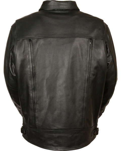 Image #3 - Milwaukee Leather Men's High End Utility Pocket Vented Cruiser Jacket - 3X, Black, hi-res