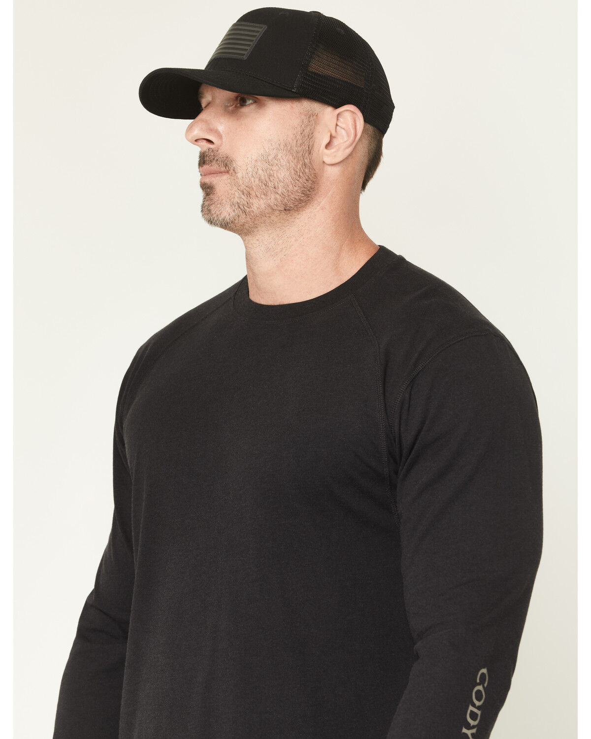 Image #2 - Cody James Men's FR Black Spot Lightweight Long Sleeve Tech T-Shirt, Black, hi-res