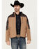 Hooey Men's Southwestern Print Softshell Jacket, Tan, hi-res