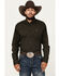 Image #1 - Cinch Men's Medallion Print Long Sleeve Button-Down Western Shirt, Black, hi-res