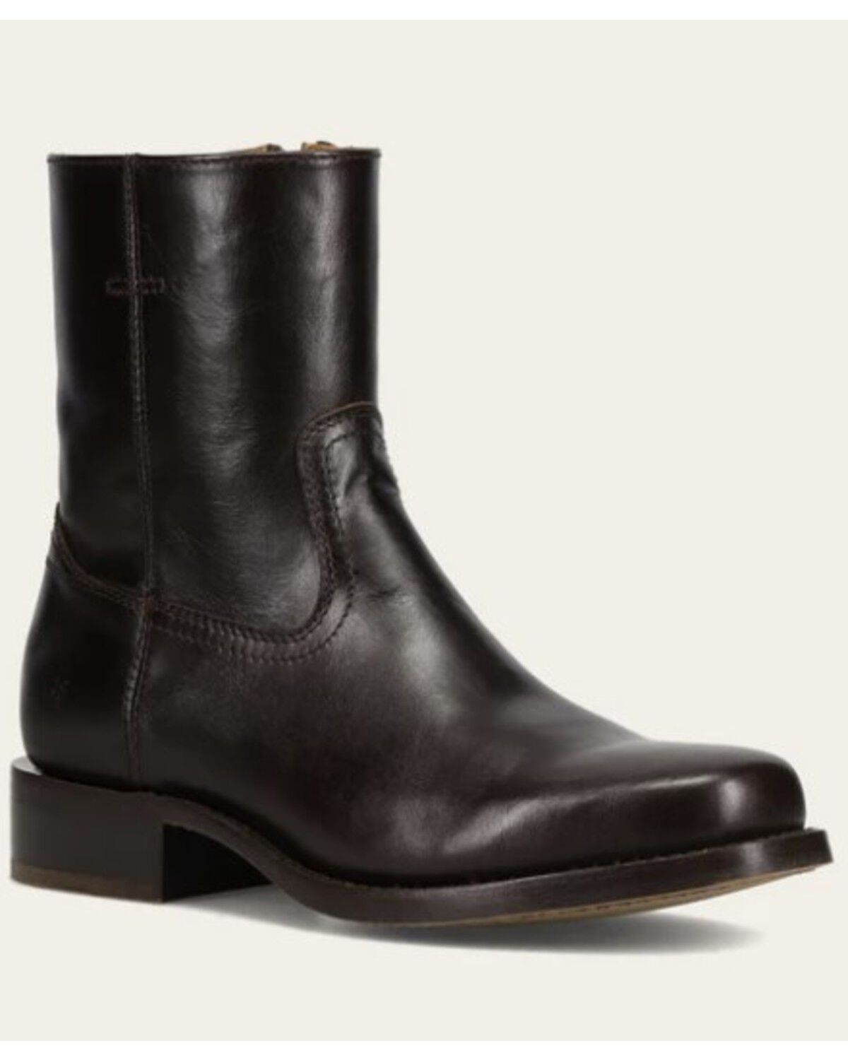 Image #1 - Frye Men's Campus Inside Zip Ankle Boots - Round Toe, Dark Brown, hi-res