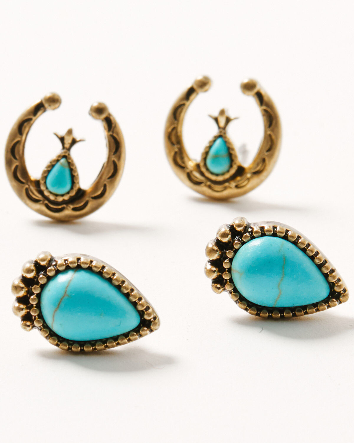 Image #4 - Shyanne Women's Summer Solstice Squash Blossom Earring Set - 5 Piece, Gold, hi-res