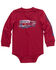 Image #1 - Carhartt Infant Boys' Firetruck Long Sleeve Graphic Onesie, Red, hi-res