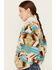 Image #2 - Panhandle Women's Abstract Print Sherpa Sweater Jacket, Multi, hi-res