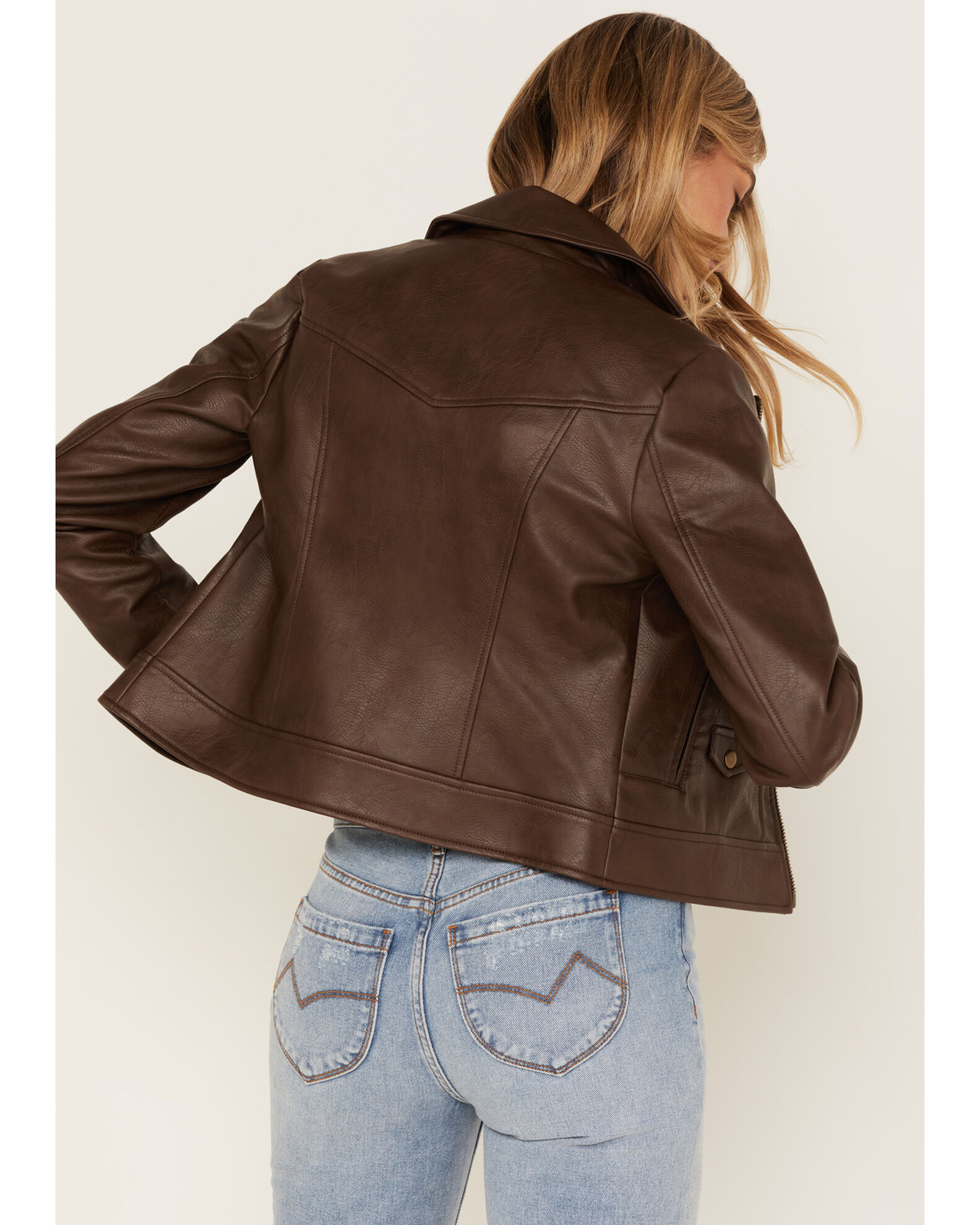 Cleo Wolf Women s Faux Leather Moto Jacket Sheplers