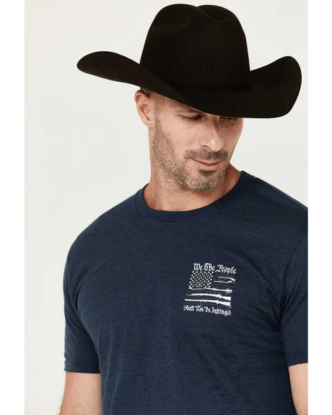 Image #3 - Howitzer Men's Infringed Short Sleeve Graphic T-Shirt , Navy, hi-res