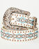 Image #2 - Shyanne Women's Embellished Bling Belt, White, hi-res