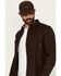 Image #2 - Brothers & Sons Men's Hamilton Solid Long Sleeve Button-Down Western Shirt Jacket, Dark Brown, hi-res