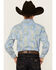 Image #4 - Panhandle Select Boys' Paisley Print Long Sleeve Snap Western Shirt , Light Blue, hi-res