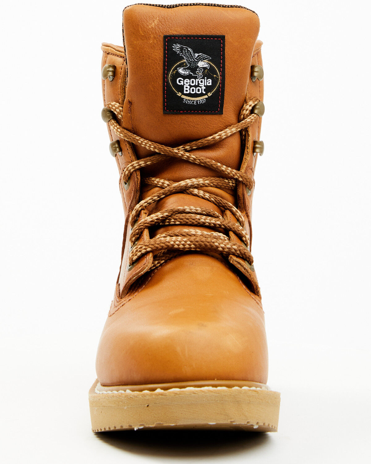 Image #5 - Georgia Boot Men's 8" Barracuda Gold Wedge Work Boots - Soft Toe, Brown, hi-res