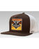 Ropesmart Men's Brown Solo Serape Steerhead Embroidered Patch Mesh-Back Ball Cap, Brown, hi-res