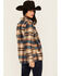 Image #4 - Idyllwind Women's Dowlan Plaid Print Shacket, Indigo, hi-res