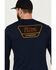 Image #4 - Brixton Men's Linwood Logo Graphic Print Long Sleeve Shirt , Navy, hi-res