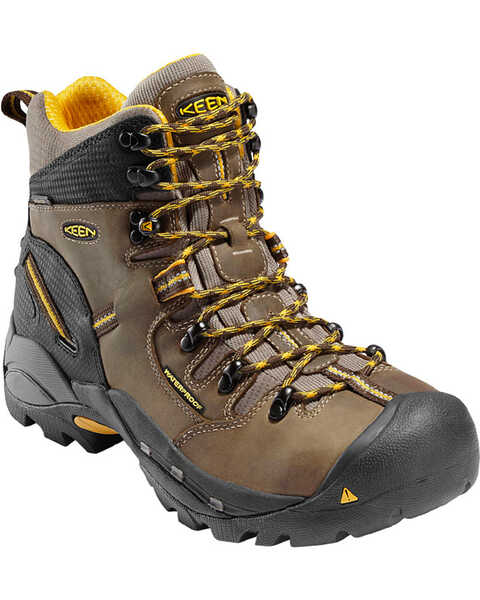 Keen Men's Electrical Hazard Protection Work Boots - Steel Toe , Brown, hi-res