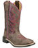 Image #1 - Smoky Mountain Girls' Willow Western Boots - Broad Square Toe, Brown, hi-res