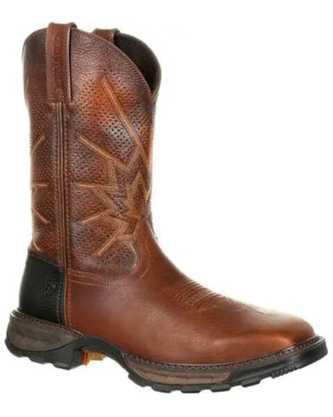Image #1 - Durango Men's Maverick XP Western Work Boots - Steel Toe, Brown, hi-res