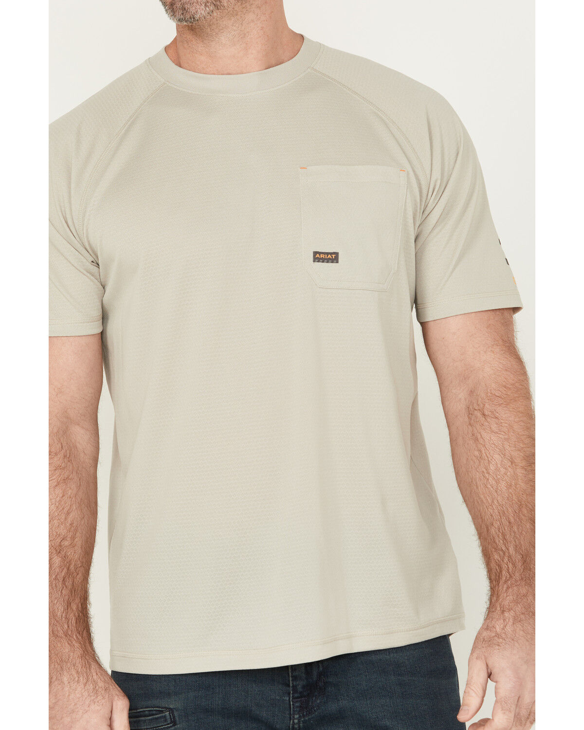 Image #3 - Ariat Men's Rebar Heat Fighter Short Sleeve Pocket Work Shirt - Big, Grey, hi-res