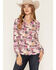 Image #1 - Idyllwind Women's Matchbook Printed Long Sleeve Button-Down Western Riding Shirt, Pink, hi-res