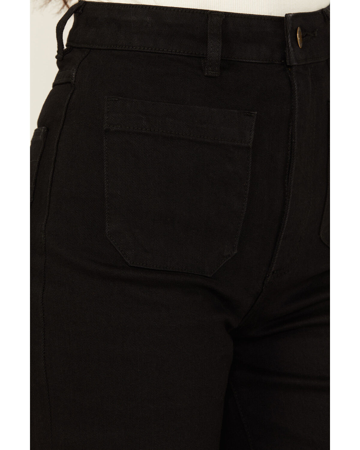 Image #2 - Rolla's Women's High Rise Wide Leg Stretch Sailor Jeans, Black, hi-res