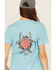 Image #4 - Ariat Women's Rebar Workman Rose Short Sleeve Graphic Work Tee, Blue, hi-res