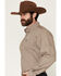 Image #2 - Cinch Men's Geo Print Long Sleeve Button-Down Western Shirt, Khaki, hi-res