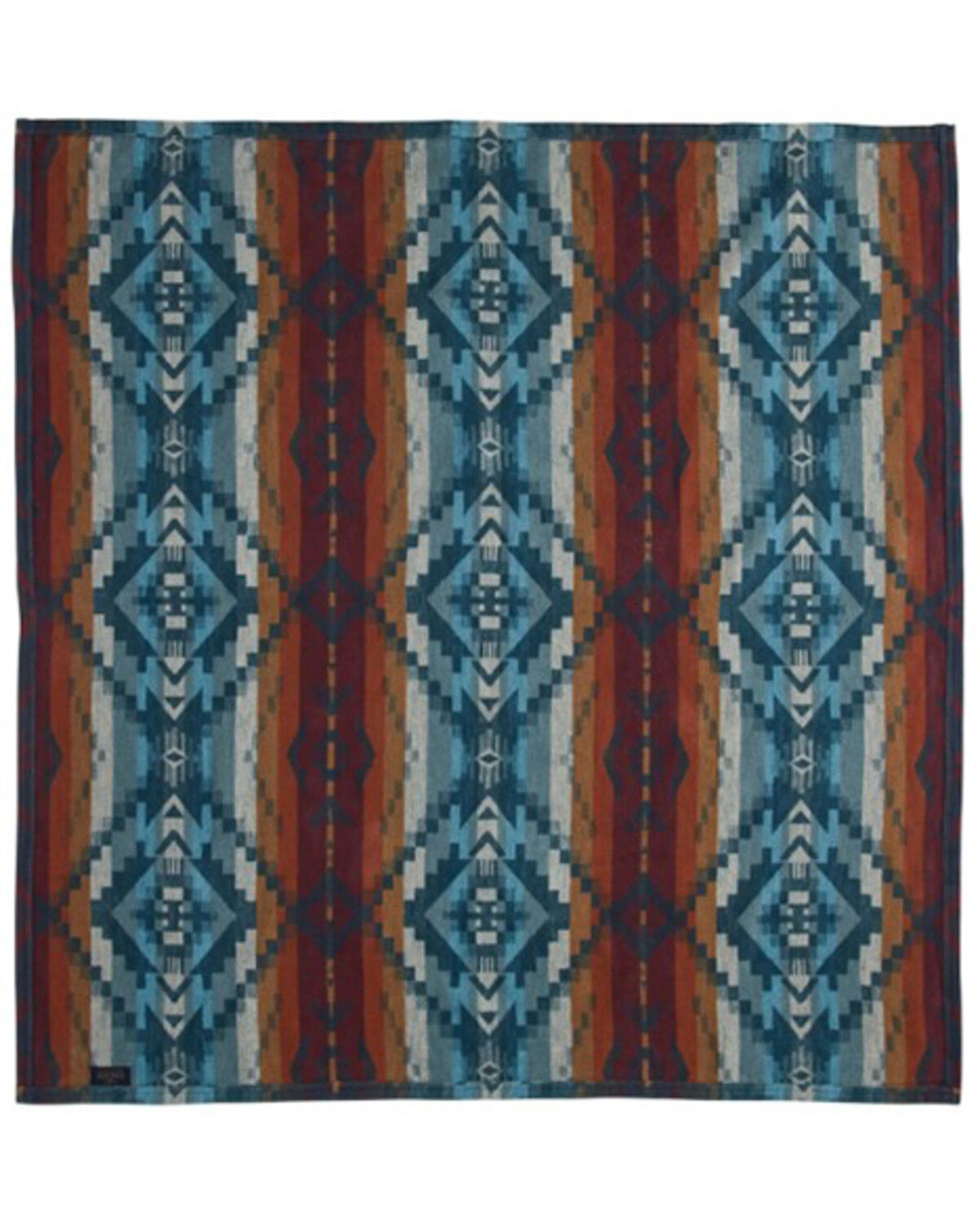 Image #2 - Pendleton Carico Lake / Stripe Organic Cotton Throw Gift Pack - 2 Piece, Blue, hi-res