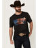 Image #1 - RANK 45&reg; Men's Just Ride Short Sleeve Logo Graphic T-Shirt, Charcoal, hi-res