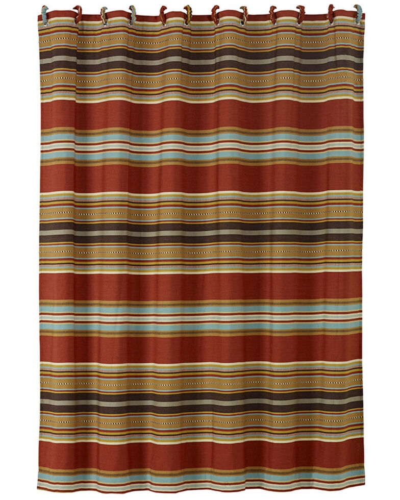 HiEnd Accents Calhoun Striped Shower Curtain, Multi, hi-res