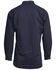 Image #2 - Lapco Men's FR Solid Navy Gold Label Long Sleeve Button Down Uniform Work Shirt, Navy, hi-res