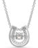 Image #2 - Montana Silversmiths Women's Dancing With Luck Horseshoe Necklace, Silver, hi-res
