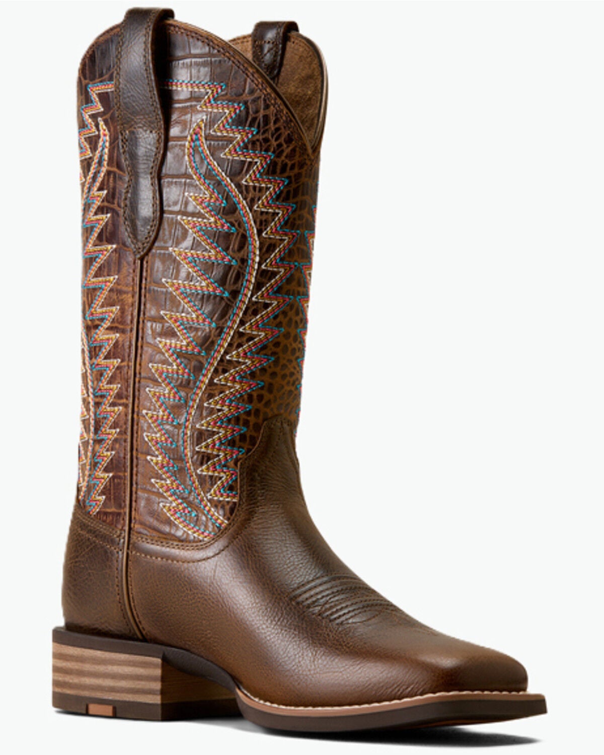 Image #1 - Ariat Women's Monte Vista Performance Western Boots - Broad Square Toe, Brown, hi-res