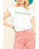 Image #4 - Wrangler Modern Women's White Logo High Rib Cropped Tee, White, hi-res