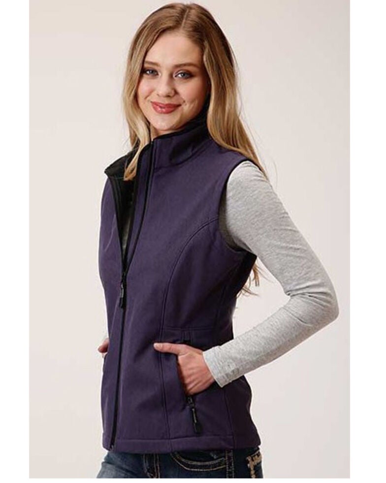 Roper Women's Purple Soft Shell Bonded Fleece Lined Vest Sheplers